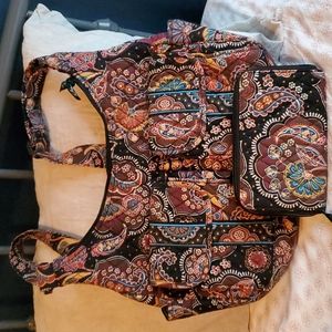 Vera Bradley Kensington Cargo Sling with matching wallet